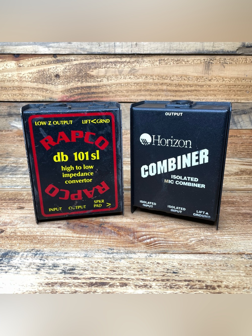 Vintage Rapco db 101sl DI Box & Horizon Isolated Mic Combiner Set